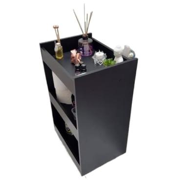 Imagem de Armário Cozinha Buffet Multiuso Prateleira Escrivaninha Para Quarto(Preto)