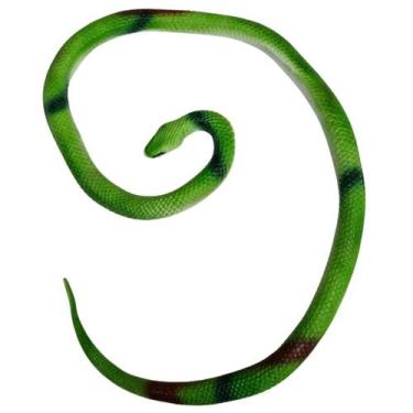 Imagem de Cobra 91cm Grande Brinquedo Borracha Pegadinha VERDE CLARO - sm decora