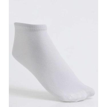Imagem de Kit 5 Pares Meias Infantil Soquete Básicas Marisa-38115, 26a29, Branco