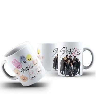Imagem de Caneca Stray Kids Kpop Porcelana Estilosa Presente Fã 325ml