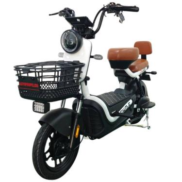 Imagem de Bicicleta Scooter Elétrica 600W Alarme Eko-5 Branca Duos