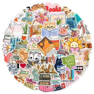 Imagem de Pacote de adesivos com leitura de 50 unidades para amantes de livros e