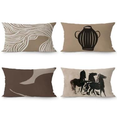 Imagem de Conjunto de fronhas Abstract Art Plush 40x60cm - 4 peças - yiweisai