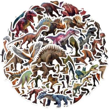 Imagem de Adesivos Cartoon Jurassic Dinosaur em vinil impermeável x50 - Yiweisai
