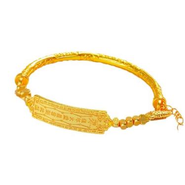 Imagem de Pulseira banhada a ouro para mulheres em estilo chinês 30g - yiweisai