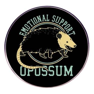 Imagem de Brooch Pin Cartoon Opossum Emotional Support Opossum Alloy - Yiweisai
