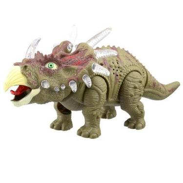 Imagem de Brinquedo de dinossauro Walking Triceratops com sons para crianças de 