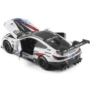Imagem de Carro de brinquedo BMW M8 GTE Metal Diecast escala 1:32 branco - Gloom
