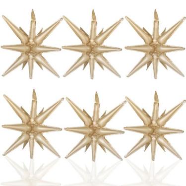 Imagem de Balões metalizados LAIAMER Caramel Colour Star, 22 polegadas, pacote c