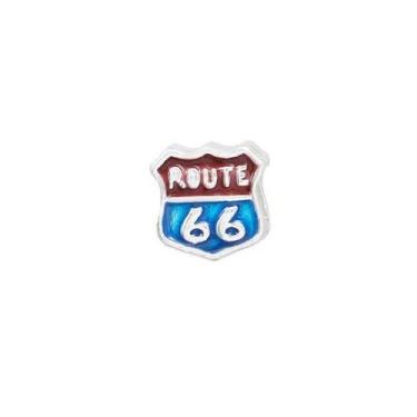 Imagem de Berloque Pingente Route 66 banho Prata Pulseiras Berloques - Pulseiras