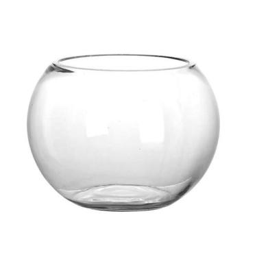 Imagem de Vaso de Vidro Transparente Liso 2,5L Redondo  Aquário, Terrário e Vaso