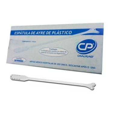 Imagem de Kit 3 CX Espatula Ayre Descartável Plástico C/100 Cralplast