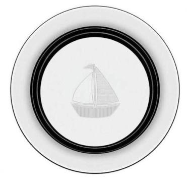 Imagem de Prato Infantil Tramontina Le Petit Barquinho 23cm Em Aço Inox