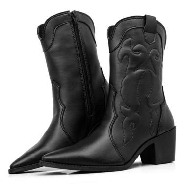 Imagem de Bota Montaria Texana Feminina - Street Walker, Preto, 37