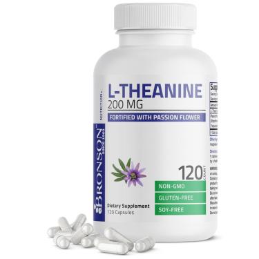 Imagem de Suplemento Bronson L-Teanina 200 mg com flor de maracujá 120 Ca-Unissex