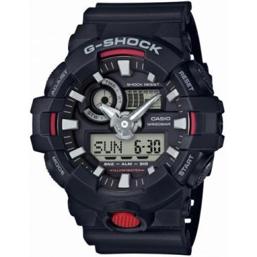 Imagem de Relógio CASIO G-SHOCK masculino anadigi preto GA-700-1ADR
