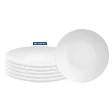 Imagem de Jogo 6 Pratos Sobremesa Tramontina Porcelana 19 cm Leonora