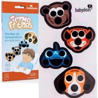 Imagem de Termômetro Adesivo Termo Friends C/4 Adesivos de Animais - Babydeas