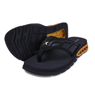 Imagem de Chinelo Sandália Kenner Rakka Full Force L7 L7nnon, Preto, Dourado, 38