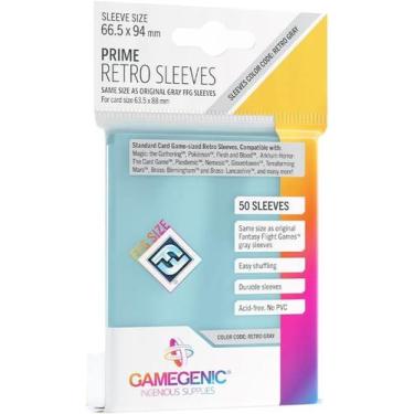 Imagem de Gamegenic Prime Retro Gray Size - 66.5x94mm - 50 Unidades