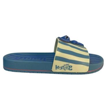 Imagem de Chinelo grendene kids tira larga ref: 23285 menina, Azul, Bege, 31