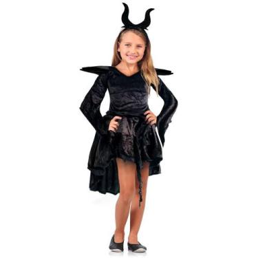 Imagem de Fantasia Malévola Bruxa do Mal Infantil de Halloween - Fantasias Carol