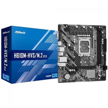 Imagem de Placa Mãe ASRock H610M-HVS/M.2 R2.0, Chipset H610, Intel LGA 1700, mAT