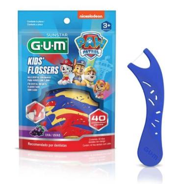 Imagem de Flosser Infantil Fio Dental Individual Forquilha Patrulha Canina Uva 4