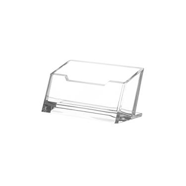 Imagem de Kantek Porta-cartões de visita de acrílico, serve para 80 cartões de visita, 10 cm de largura x 4 cm de profundidade x 5 cm de altura, transparente (AD30)