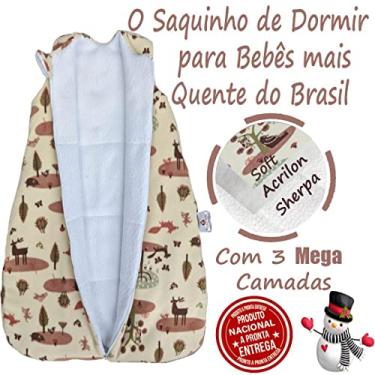 Imagem de saco de dormir bebê invernão m 3 a 6 meses julius forro acrilon e sherpa