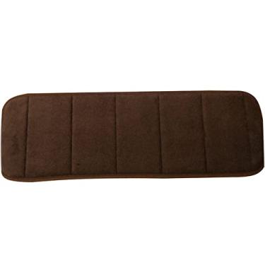 Imagem de Esponja de memória, almofada de cotovelo, absorvente de suor, almofada antiderrapante, almofada de espuma confortável para mesa de computador de mesa de escritório, marrom, 20x60 cm