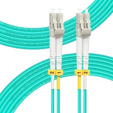 Imagem de Cabo óptico de fibra dupla multimodo OM3 - 2 metros (7 pés) LC-LC 50/125um cabo de patch de fibra 10Gb FLYPROFiber, OM3 LC/LC Multimode, 1 Pack, 20m66ft