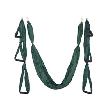 Imagem de Bestgift – Ferramenta de inversão de rede aérea para ioga, balanço voador para academia, casa, fitness, verde escuro, 249 x 150 cm