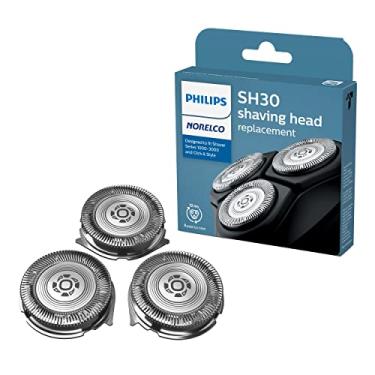 Imagem de Philips Norelco Cabeças de barbear genuínas SH30/52 compatíveis com barbeador Norelco Série 1000, 2000, 3000 e 5000X e arredondadas