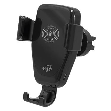 Imagem de Suporte Veicular Tipo Garra com Carregamento Wireless (Sem Fio) de 10W, Encaixe na Saída de Ar, Celulares de 4.5"a 7", Preto, CH360WA, ELG