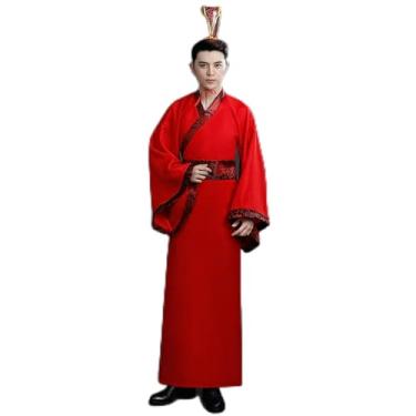 Imagem de MAIFURUN Fantasia chinesa antiga masculina tradicional chinesa roupa de dança manga longa Hanfu vestido de cetim, Cor 9, 3X-Large