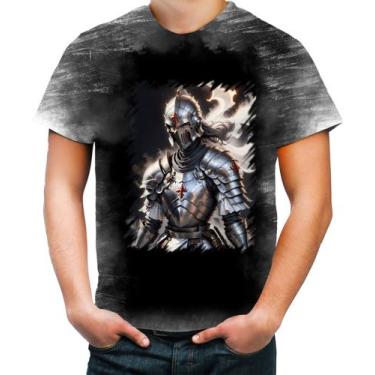 Imagem de Camiseta Desgaste Cavaleiro Templário Cruzadas Paladino 3 - Kasubeck S