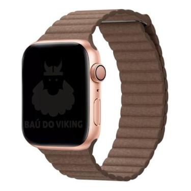 Imagem de Pulseira Loop Compatível com Apple Watch - Baú do Viking, 42-44, Marro