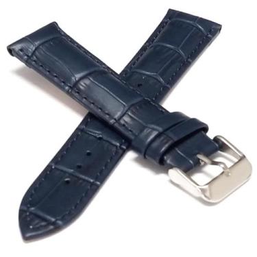Imagem de Pulseira Relógio Couro modelo Croco Almofadada, Fivela Inox.LC123 - Ma
