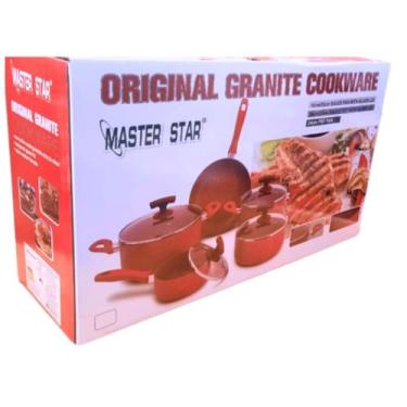 Imagem de Conjunto De Panelas 5 Peças Vermelho Indução Cerâmica - Master Star