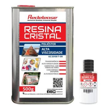 Imagem de Resina Cristal de Alta Viscosidade Com Catalisador (530 g) - Redelease