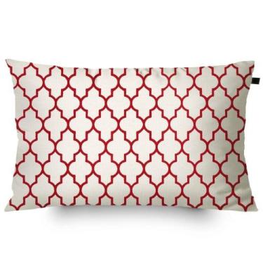 Imagem de Almofada Retangular Serigrafada Agriz 30x50cm Vermelho - FASTLAR