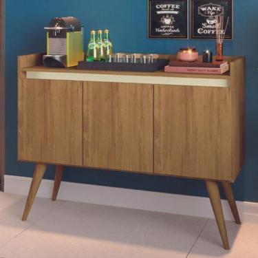 Imagem de Aparador Buffet Retrô Pés Palito Cantinho Do Café Gold 3 Portas - Core