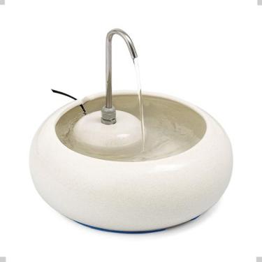 Imagem de Fonte Para Gato Em Cerâmica Bivolt 3,25L RR4 Pets Branco - RR4Pets