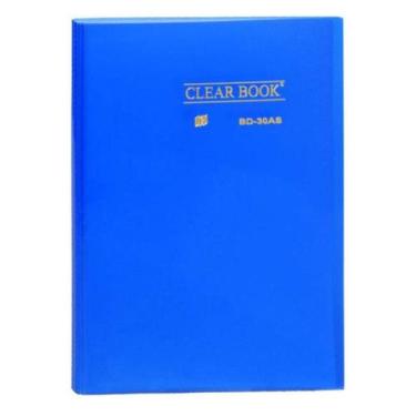 Imagem de Pasta Catálogo A4 com 30 Folhas Clearbook Yes Cristal Cores, Azul Cris
