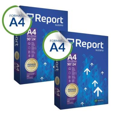 Imagem de Papel Sulfite A4 90g Premium Report Suzano 1.000 Folhas