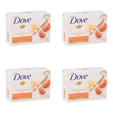 Imagem de Kit 4 Und Sabonete Dove Karite E Baunilha 90g