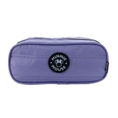 Imagem de Estojo Duplo Lilás Minnie Mouse Juvenil Com Matelassê Xeryus