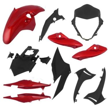Imagem de Kit Carenagem 9 Peças Cromo Forte Moto Honda CB 300R 2010 2011 2012 Su