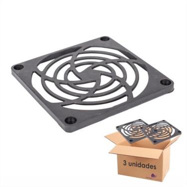 Imagem de Kit 3 Tela Grade Proteção Cooler Micro Ventilador 8x8cm - EMPÓRIO ACES